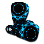 Dark Blue Kaleidoscope Print Boxing Gloves