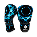 Dark Blue Kaleidoscope Print Boxing Gloves