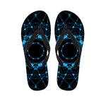 Dark Blue Kaleidoscope Print Flip Flops
