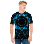 Dark Blue Kaleidoscope Print Men's T-Shirt