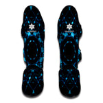 Dark Blue Kaleidoscope Print Muay Thai Shin Guard