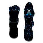 Dark Blue Kaleidoscope Print Muay Thai Shin Guard