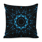 Dark Blue Kaleidoscope Print Pillow Cover