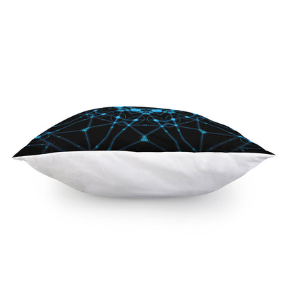 Dark Blue Kaleidoscope Print Pillow Cover