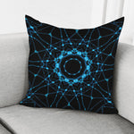 Dark Blue Kaleidoscope Print Pillow Cover