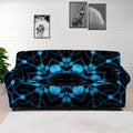Dark Blue Kaleidoscope Print Sofa Cover