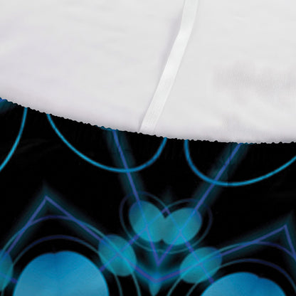 Dark Blue Kaleidoscope Print Sofa Cover