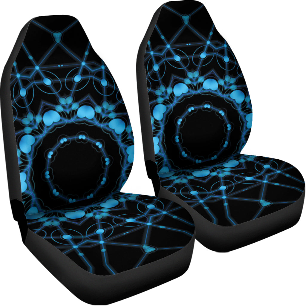 Dark Blue Kaleidoscope Print Universal Fit Car Seat Covers