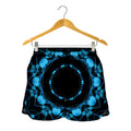 Dark Blue Kaleidoscope Print Women's Shorts