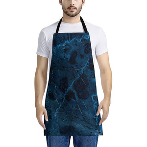 Dark Blue Marble Print Apron