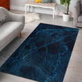 Dark Blue Marble Print Floor Mat