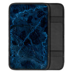 Dark Blue Marble Print Car Center Console Cover