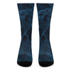 Dark Blue Marble Print Crew Socks
