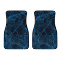 Dark Blue Marble Print Front Car Floor Mats