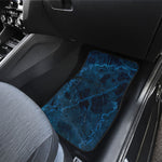 Dark Blue Marble Print Front Car Floor Mats