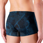 Dark Blue Marble Print Men's Boxer Briefs
