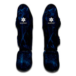 Dark Blue Marble Print Muay Thai Shin Guard