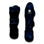 Dark Blue Marble Print Muay Thai Shin Guard