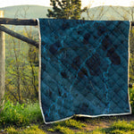 Dark Blue Marble Print Quilt