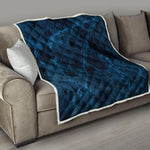 Dark Blue Marble Print Quilt
