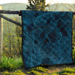 Dark Blue Marble Print Quilt