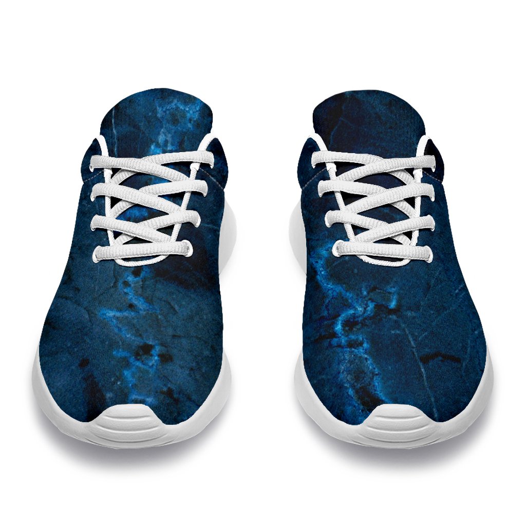 Dark Blue Marble Print Sport Shoes GearFrost