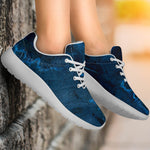 Dark Blue Marble Print Sport Shoes GearFrost