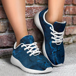 Dark Blue Marble Print Sport Shoes GearFrost