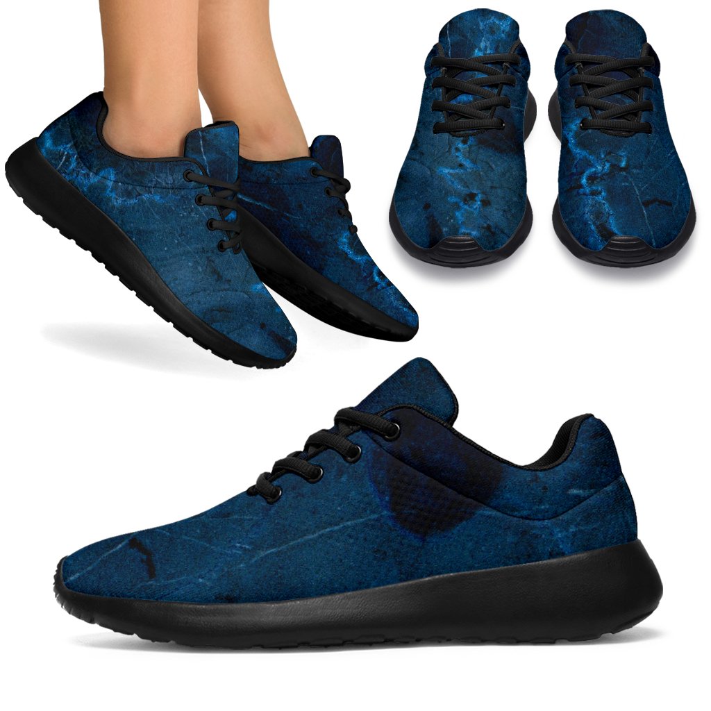 Dark Blue Marble Print Sport Shoes GearFrost