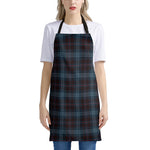 Dark Blue Tartan Pattern Print Apron
