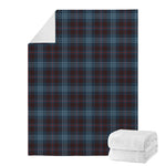 Dark Blue Tartan Pattern Print Blanket