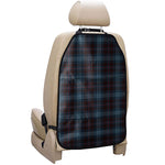 Dark Blue Tartan Pattern Print Car Seat Organizers