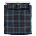Dark Blue Tartan Pattern Print Duvet Cover Bedding Set