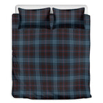 Dark Blue Tartan Pattern Print Duvet Cover Bedding Set