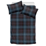 Dark Blue Tartan Pattern Print Duvet Cover Bedding Set