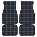 Dark Blue Tartan Pattern Print Front and Back Car Floor Mats