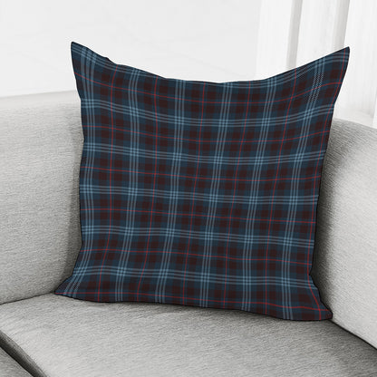 Dark Blue Tartan Pattern Print Pillow Cover