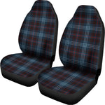 Dark Blue Tartan Pattern Print Universal Fit Car Seat Covers