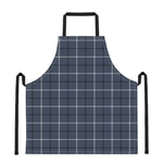 Dark Blue Tattersall Pattern Print Apron