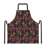 Dark Bohemian Paisley Pattern Print Apron