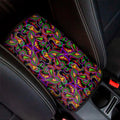 Dark Bohemian Paisley Pattern Print Car Center Console Cover
