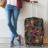 Dark Bohemian Paisley Pattern Print Luggage Cover GearFrost