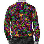 Dark Bohemian Paisley Pattern Print Men's Crewneck Sweatshirt GearFrost