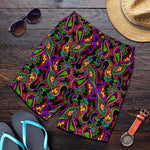 Dark Bohemian Paisley Pattern Print Men's Shorts