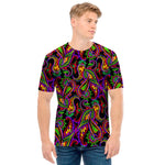 Dark Bohemian Paisley Pattern Print Men's T-Shirt