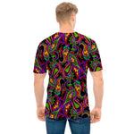 Dark Bohemian Paisley Pattern Print Men's T-Shirt