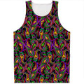 Dark Bohemian Paisley Pattern Print Men's Tank Top