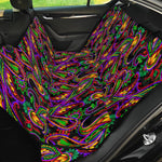 Dark Bohemian Paisley Pattern Print Pet Car Back Seat Cover