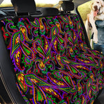 Dark Bohemian Paisley Pattern Print Pet Car Back Seat Cover