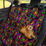 Dark Bohemian Paisley Pattern Print Pet Car Back Seat Cover